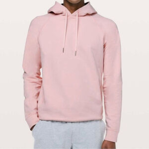 LULULEMON City Sweat Pullover Hoodie front kangaroo pocket light pink sz large
